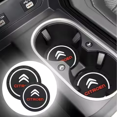 PVC Car Interior Water Coaster For Citroen C4 Cactus C5 C3 Berlingo C2 Aircross C4l Saxo Elysee Xsar