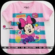 AM AM AM AM | D&C Minnie Cool Pink Striped Kids T-Shirt TOSCA
