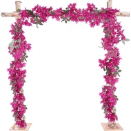IPOPU 5.9 Ft Artificial Bougainvillea Flowers Garland 2PCS Fake Silk Bougainvillea Vines Long Plant 