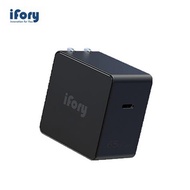 【iFory】 65W GaN折疊式 PD快充 USB Type-C 充電器 LUNWC08X-CS-R(黑色)