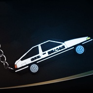 Initial D PVC Keychain AE86 Key Ring Car Key Chain Key Holder Trinkets Kids Party Gift