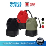 Artisan&Artist Fabric and Leather Lens Pouch (M) [ACAM-LP140] Bag (Thai Warranty)