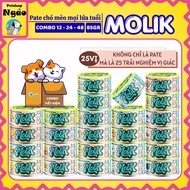 (Economy Combo) Pate Molik 85g/Wet food for Dogs and Cats – Smooth thick form Mousse/Soup/Soup – 25 