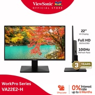 Viewsonic 22" VA22E2-H 5ms / VA220-H 1ms 100Hz / VA2215-H FHD 1080P Monitor VA Panel Eye Care Office
