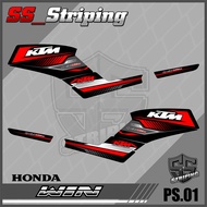 WIN Variation Striping List Sticker - WIN Motorcycle Striping. PS.001