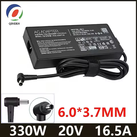 330W 6.0mm*3.7mm 20V Laptop Charger Compatible with Asus ROG Strix G18 G17 G16 G15 | For Asus ROG St