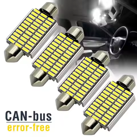 2PCS C5W LED CANBUS 31mm 36mm 39mm 42mm C10W LED Bulb 4014-Chip 12V Reading Lamp Car Interior Dome L