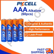 PKCELL AAA 1.5V Alkaline Battery for Clocks / Toys / Remotes / Mouse (60pcs)