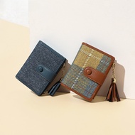 [Geometric Pattern Short Wallet] Zipper Coin Purse High-End Card Holder 4 Colors Available