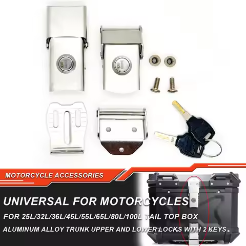 25L 32L 36L 45L 55L 65L 80L 100L Motorcycle Top Case Lock Rear Trunk Cylinder Core Tail Box 2 Keys U