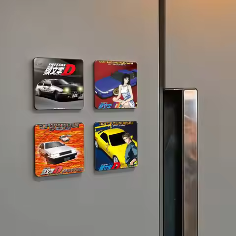 I-Initial D Refrigerator Magnets Cute Cartoon Magnetic Personality Decorations Creative Gifts