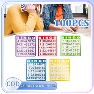 Bingo Card 100pcs Bingo Card Board 5 Colors Bingo Card Set