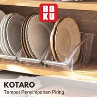 |BOKU| KOTARO Clear Plate Bowl Organizer Aesthetic Kitchen Organizer Transparent Serving Cabinet Rac