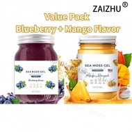 LOCAL FAST SHIPPING Value Pack Blueberry + Mango flavor    Sea Moss Gel, 16OZ Raw Flavored Irish Sea
