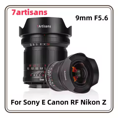 7ARTISANS 9mm F5.6 Full-Frame 132° Wide Angle Manual Prime Lens For Sony E Canon RF Nikon Z Z5 Z50
