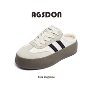 Agsdon | รองเท้าหุ้มส้นหนา สีเงิน สำหรับผู้หญิง
