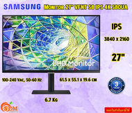 Samsung Monitor 27" VFNT S8 IPS 4K S80UA LS27A800UJEXXT (IPS 4K HDR 10 USB-C)  3840 x 2160 รับประกัน