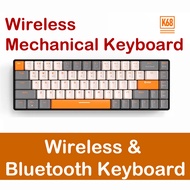 ZIYOLANG K68 Gaming Keyboard Mechanical Red Switch USB Wireless and Bluetooth 2.4G Dual mode