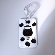 Black Cat Big Ink Ticket Holder Identification Card Lanyard Card Holder ID Card Holder