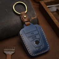 Handmade Leather Car Key Cover Case for BMW I3 I8 Series Car Styling Protection Key Shell Keychain R