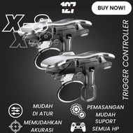 Trigger X-8 Controller Joy Stick Alat Bantu Tembak Shooter L1 R1 Tombol Untuk Gaming Handphone PUBG 