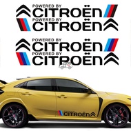 2pcs For Citroen Aircross C4 DS5 C3 C2 Personality Car Emblem Decorative Body Waist Line Stickers Auto Door Side Decals Accessories