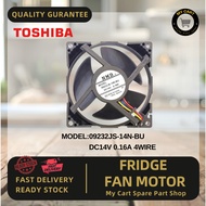 TOSHIBA Fridge Fan Motor/Motor Kipas Peti Ais 冰箱风扇电机 09232JS-14N-BU-DC14V 0.16A 4WIRE/GR-A28MS
