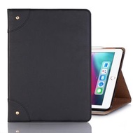 全城熱賣 - 適用於iPad Air 13 2025 / 2024 / iPad Pro 12.9 inch (2018) 復古書本左右開平板皮套 帶支架&卡槽&錢包 (顏色：黑色)