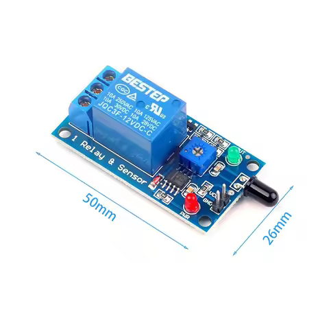 Relay Module 5V/12V Flame Firelight Detection Module Flame Sensor Relay Module Infrared Receiver Rel