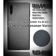 HITAM 2024! Skin 3D EMBOS Black Orange Peel OPPO A79 A58-NFC A38 A78 A54 A55 A31 A74 A95 A94 F9 F9-PRO A71 F7 F5-YOUTH F11 F11PRO A5/A9 2020 A36 A96 A76 NEO 9 7 5 Garskin Back Black Leather Protective Anti-Scratch Anti-Fungal Sticker Mobile Phone Sticker