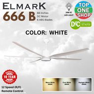 ELMARK 666B / 726B 66 72 Inches DC Motor 6 Blade 24W 3C LED 12 Speed 6 Forward 6 Reverse Remote Cont
