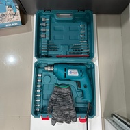 GARANSI 1 TAHUN !Bor Listrik 10mm Tangan Kayu Besi Electric Drill 10 mm Reversible Bolak Balik 1 Set