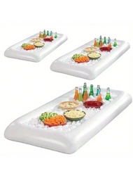 Inflatable Drink Cooler Float - White, Perfect For Pool Parties, Beach Fun & Outdoor Gatherings, Hol