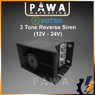 Pawa 3 Tone Reverse Horn Siren Universal Car Truck Vehicle Lori Loud Sound 12V 24V Warning Alarm Sir