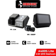 Mohawk A400S Lite 2.5K QHD Dual Dashcam DVR G Sensor Wide Angle Views App Control Wifi (1440P+1080P)