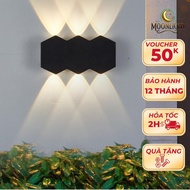 Deco MOONLIGHT Wall Lamp for outdoor and indoor mounting with 6 beams, 4 beams, 2 beams IP65.