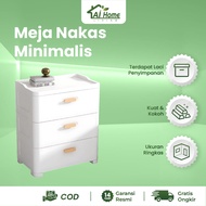 Aihome Living Bedside Table, Minimalist Multipurpose Stacking Cabinet, Bedroom Storage Organizer
