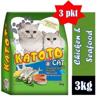 **NO COLOURING**  KATOTO Cat Food 3kg x 3Pkt / Mixed Flavor