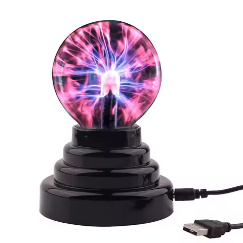 3Inch Magic Plasma Ball Lamp LED Atmosphere Night Light Only Touch Sensitive Glass Plasma Light Bedr