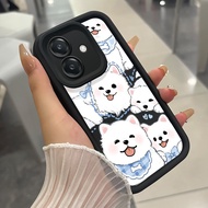 Case For OPPO A3 4G A3 Pro 5G A3X 4G A3X 5G A40 A60 5G Three-Color Dog Phone Silicone Shockproof