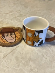 Disney香港迪士尼pixar 反斗奇兵 Toystory 胡迪馬克杯連杯墊