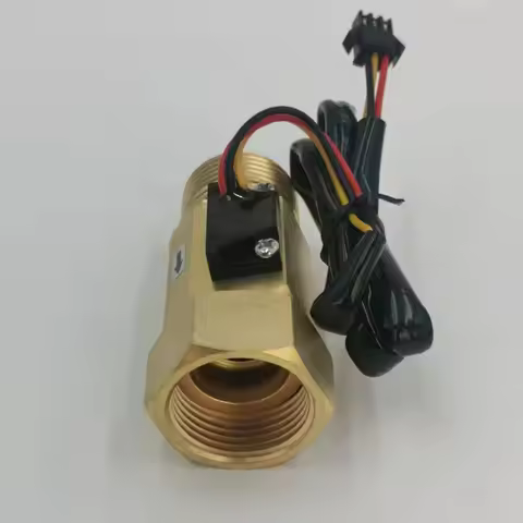 Dustrial Water Flow Sensor G3/4 6L/min Hall Effect Full Copper Body Flow Meter for Water Dispenser/V