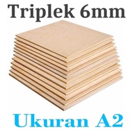 Triplek 6mm Ukuran A2 420x590x3 mm (Multiplek/Plywood 6mm)