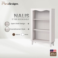 Nalis 3 Tier Book Shelf / Utility Storage Shelf / Decorative Shelving /Rak buku