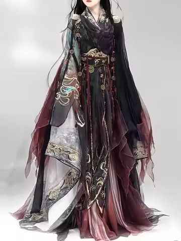 New Chinese Style Grand Ceremony Super Fairy[Eternal Life]Heavy Embroidery Han Element Immortal Styl