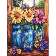 Photocustom 40x50cm sơn theo số Bộ tự làm cho người lớn Tranh trang trí hoa bức tranh Bộ đồ thủ công