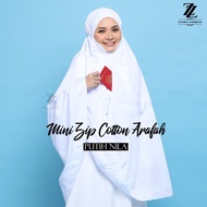 Mini Telekung Basic Cotton ARAFAH Berzip Umrah Haji by ZAHRA ZAHIRAH 4 Warna Free Size