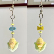 Hand-Made Cute Corn Fish Mobile Phone Chain Ziyu Support Bag Ornaments School Bag Cute Creative Cart