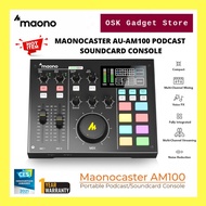 Maono Maonocaster AU-AM100 Portable All In One Podcast Soundcard Console