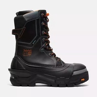 TIMBERLAND PRO Men's Pac Max 10" Waterproof Comp-Toe Work Boot Color: Black/Orange Style A5QXJ001